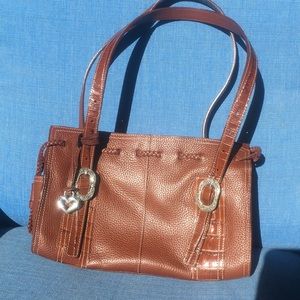 Brighton Pebbled Leather and Silver Hardware Bag